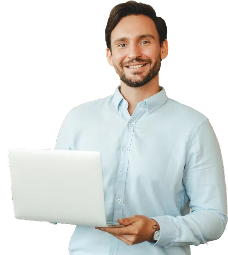 Man using laptop