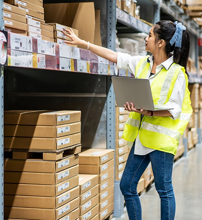 Stock check and warehouse operations