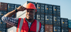 Worker in warehouse